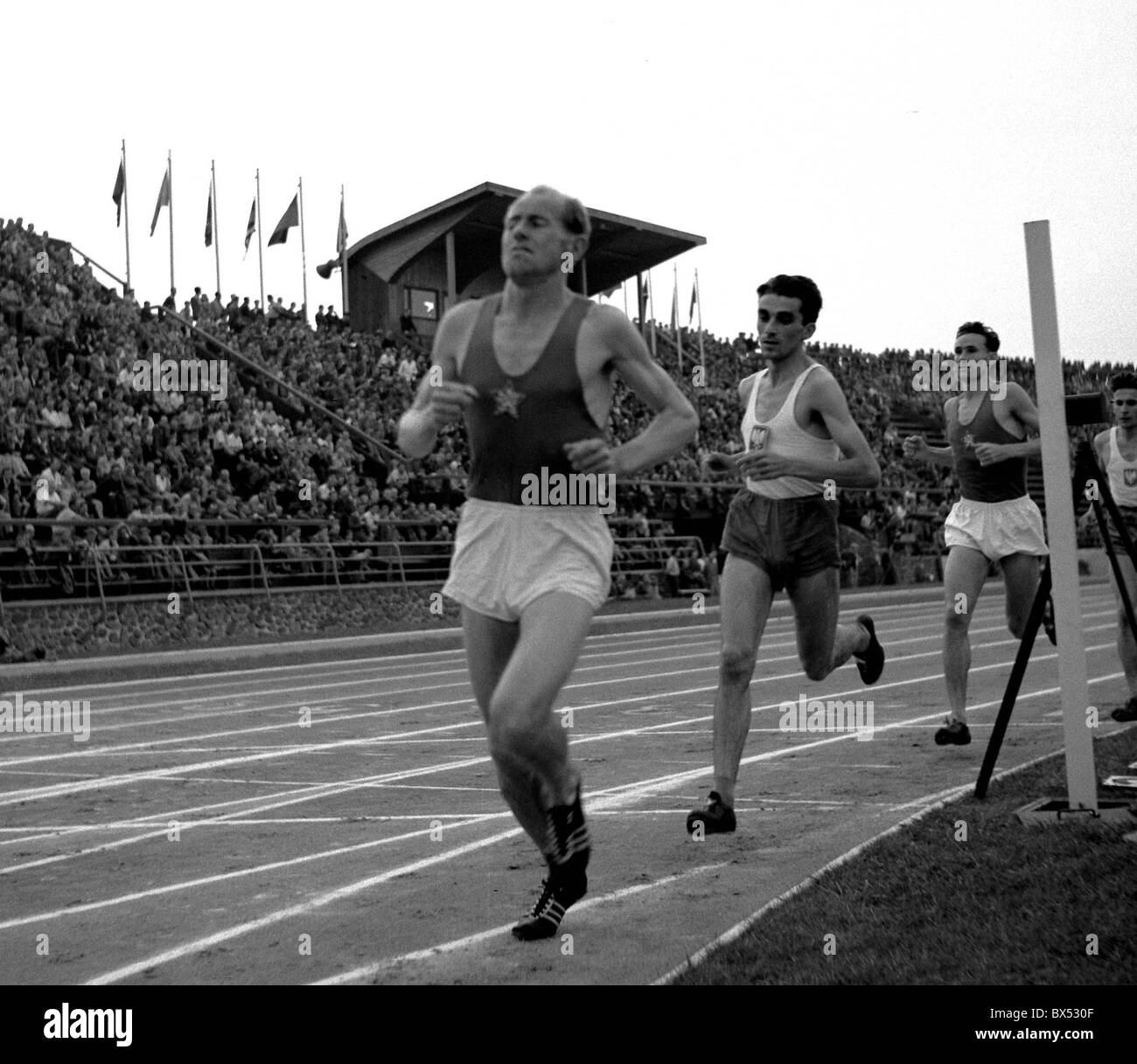 Emil Zatopek, voie, stadium Banque D'Images