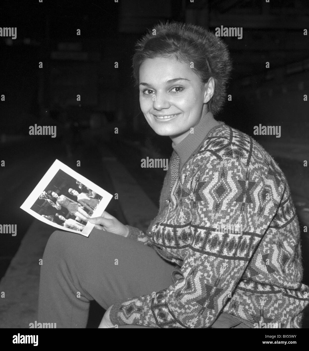 Hana MASKOVA, médaille de bronze aux Jeux olympiques de Grenoble, en 1968, Banque D'Images