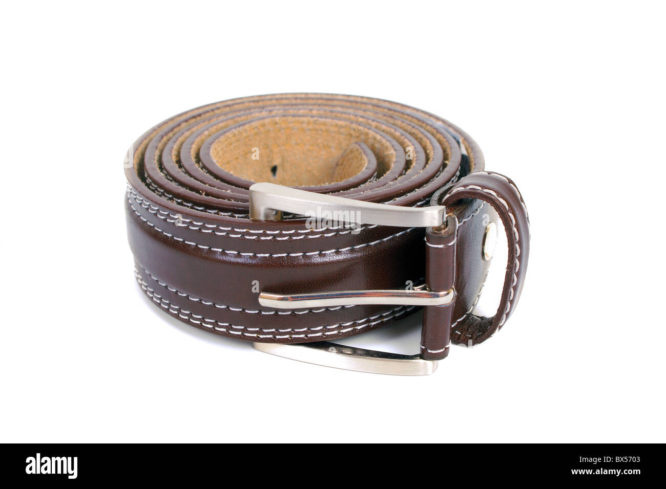 Close-up of brown tordre la courroie Banque D'Images
