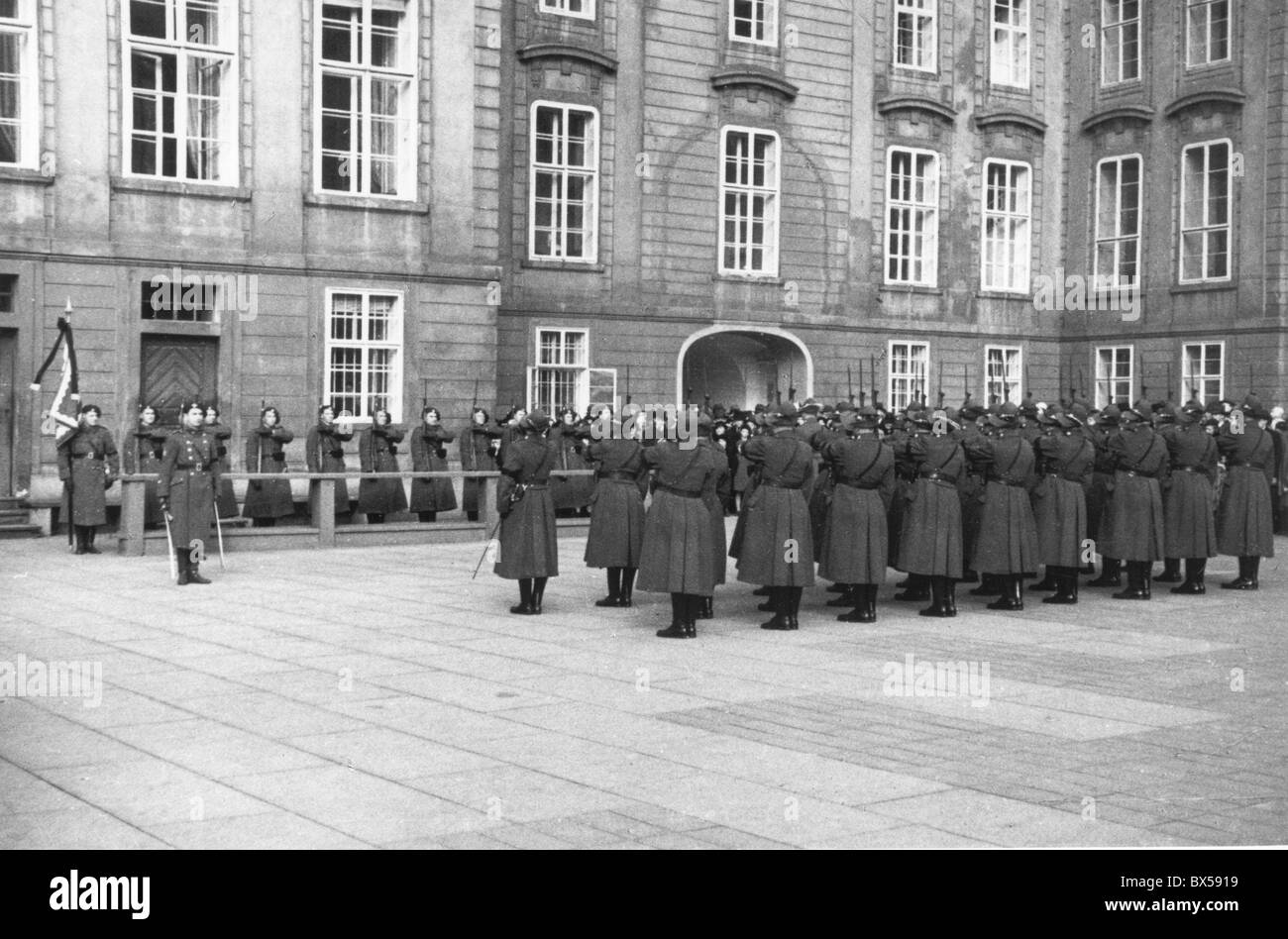 Château de Prague 1934, les protections. Banque D'Images