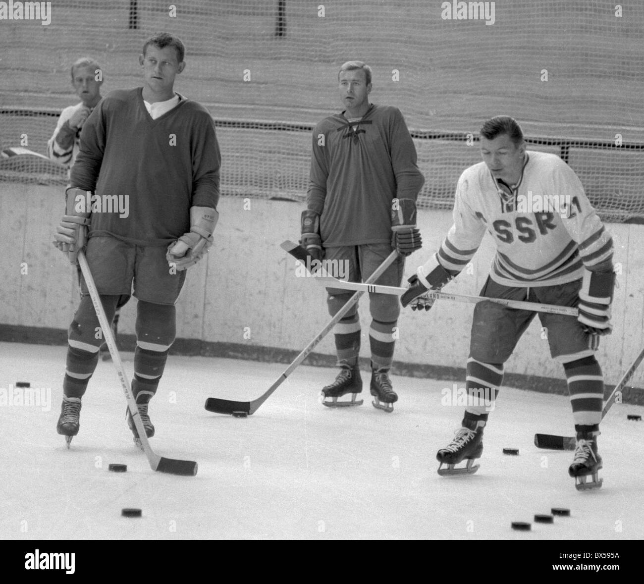 Stan Mikita, Jozef Golonka, hockey sur glace Banque D'Images