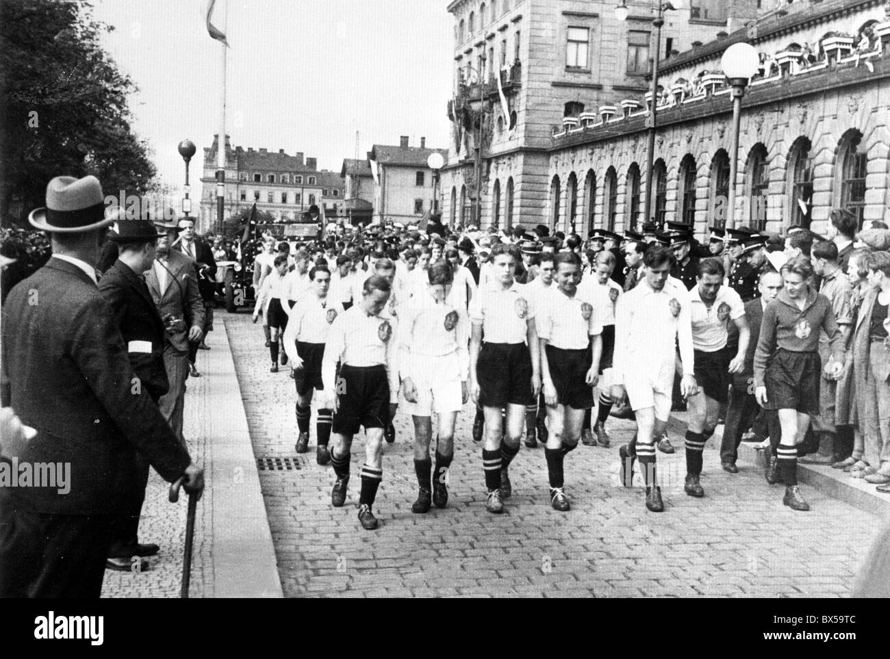 Médaille d'équipe de football tchécoslovaque 1934 ARRIVÉE Banque D'Images