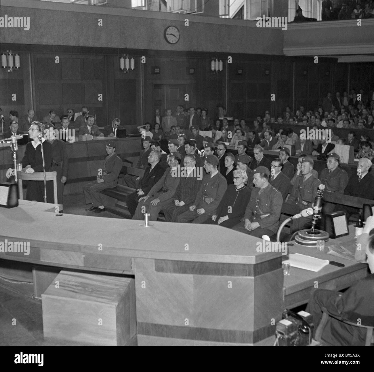 Milada Horakova, procès politiques, procès-spectacle Banque D'Images