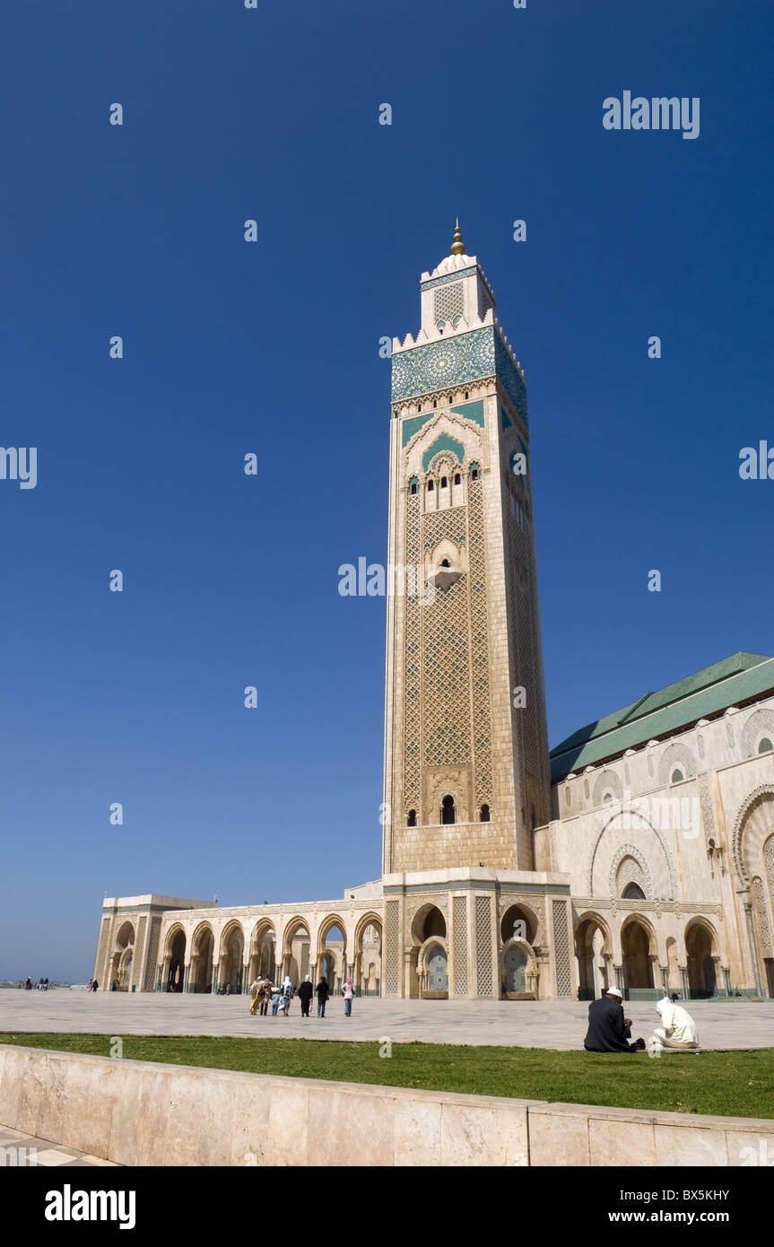 Mosquée Hassan II, Casablanca, Maroc, Afrique du Nord, Afrique Banque D'Images