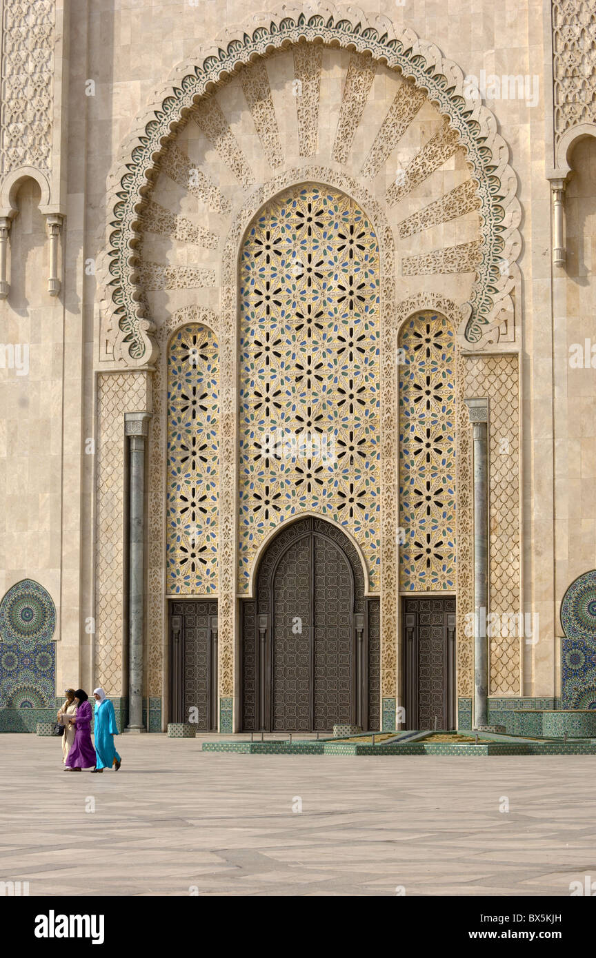 Mosquée Hassan II, Casablanca, Maroc, Afrique du Nord, Afrique Banque D'Images