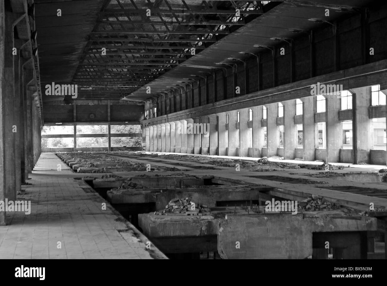 L'archéologie industrielle ancienne usine abandonnée Banque D'Images