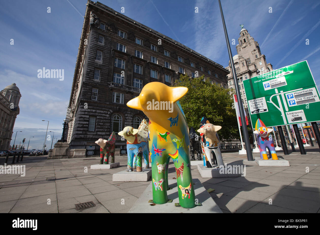 Liverpool Merseyside UK statues Lambananas Banque D'Images