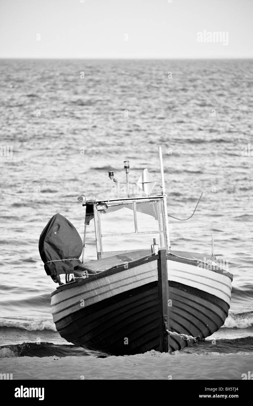 Des bateaux de pêche à la rive, Sopot, Pologne Banque D'Images