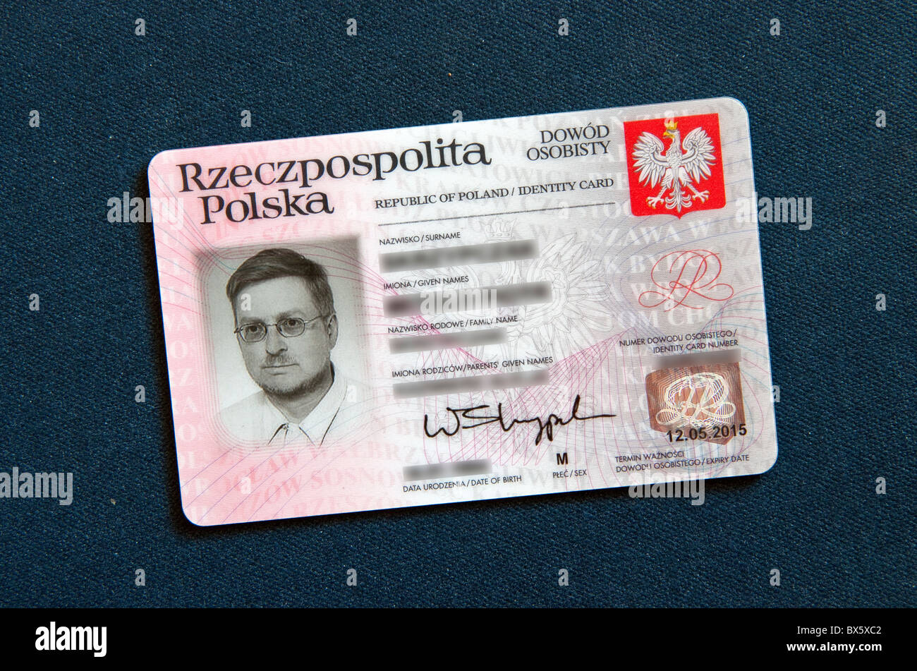 Carte d'identité polonaise, valide pour voyager dans les pays de l'Union européenne Banque D'Images