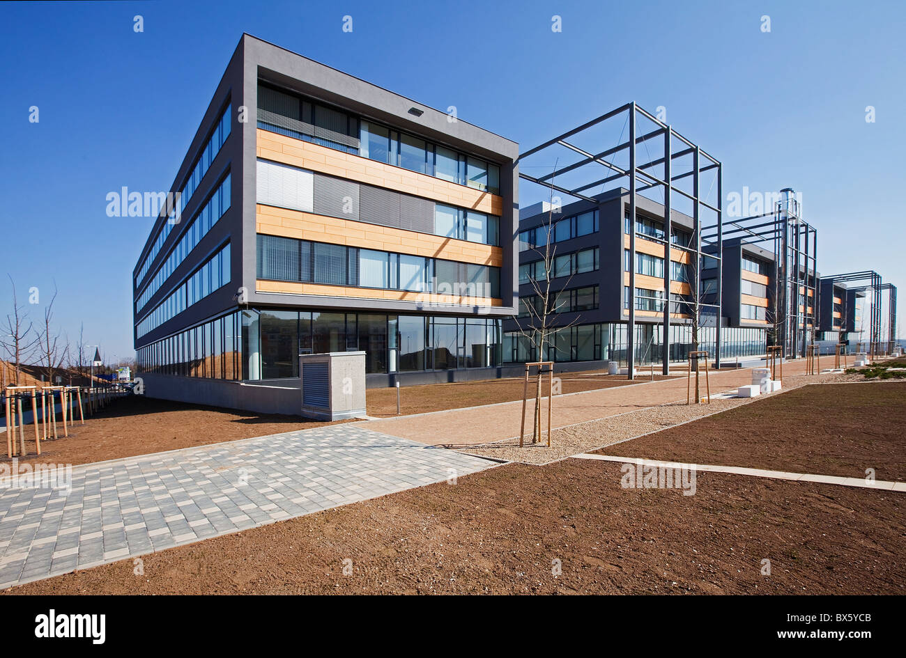Un nouveau complexe de bâtiments de l'administration de l'ouest de la ville de Prague - Stodulky, République tchèque. (CTK Photo/Martin Sterba) Banque D'Images