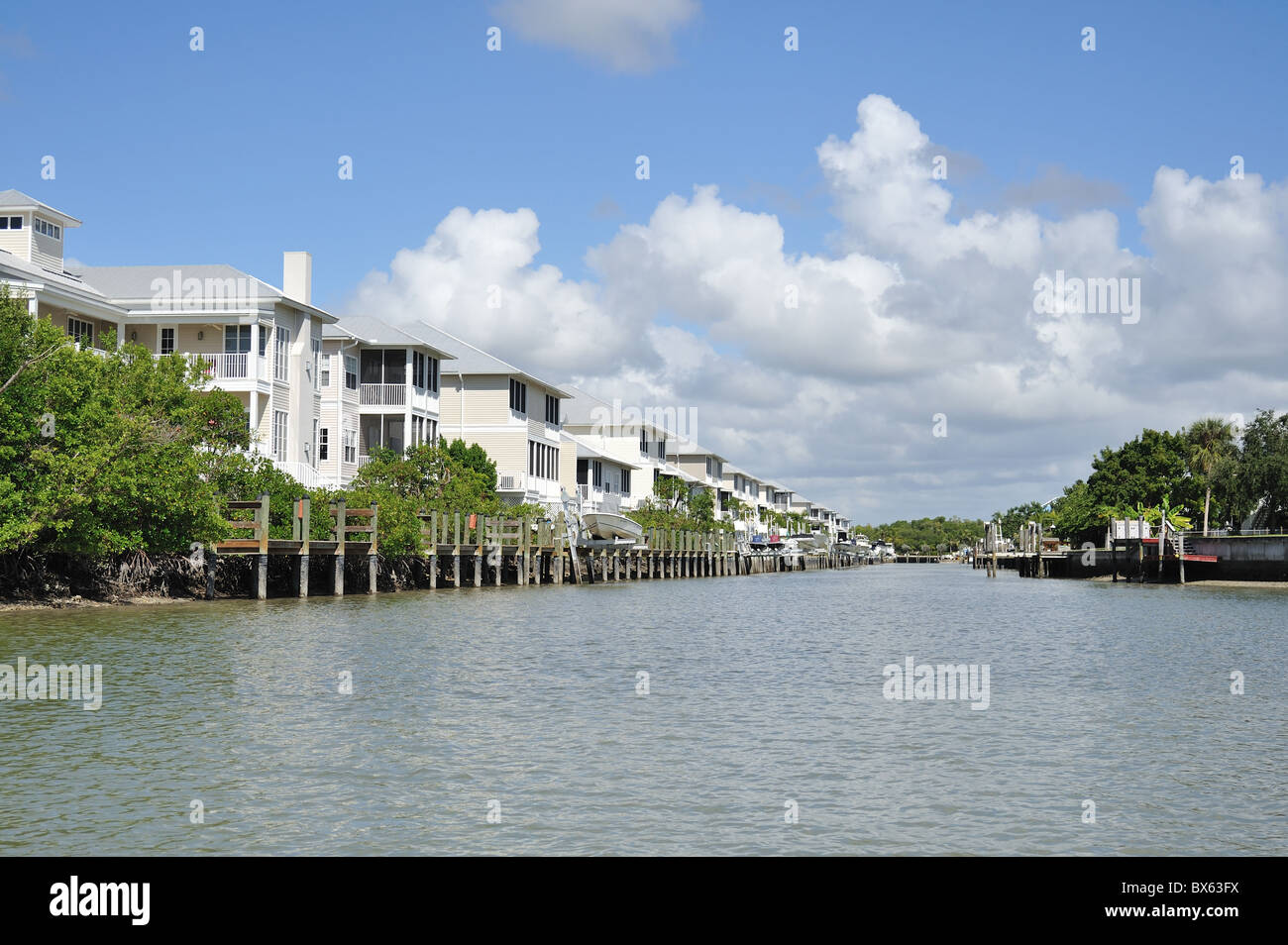Marina de rivière Marco Island Floride Golfe du Mexique Banque D'Images