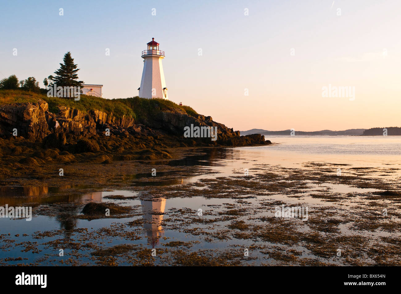 Passage Letite Lighthouse (phare de Green's Point), au Nouveau-Brunswick, Canada, Amérique du Nord Banque D'Images