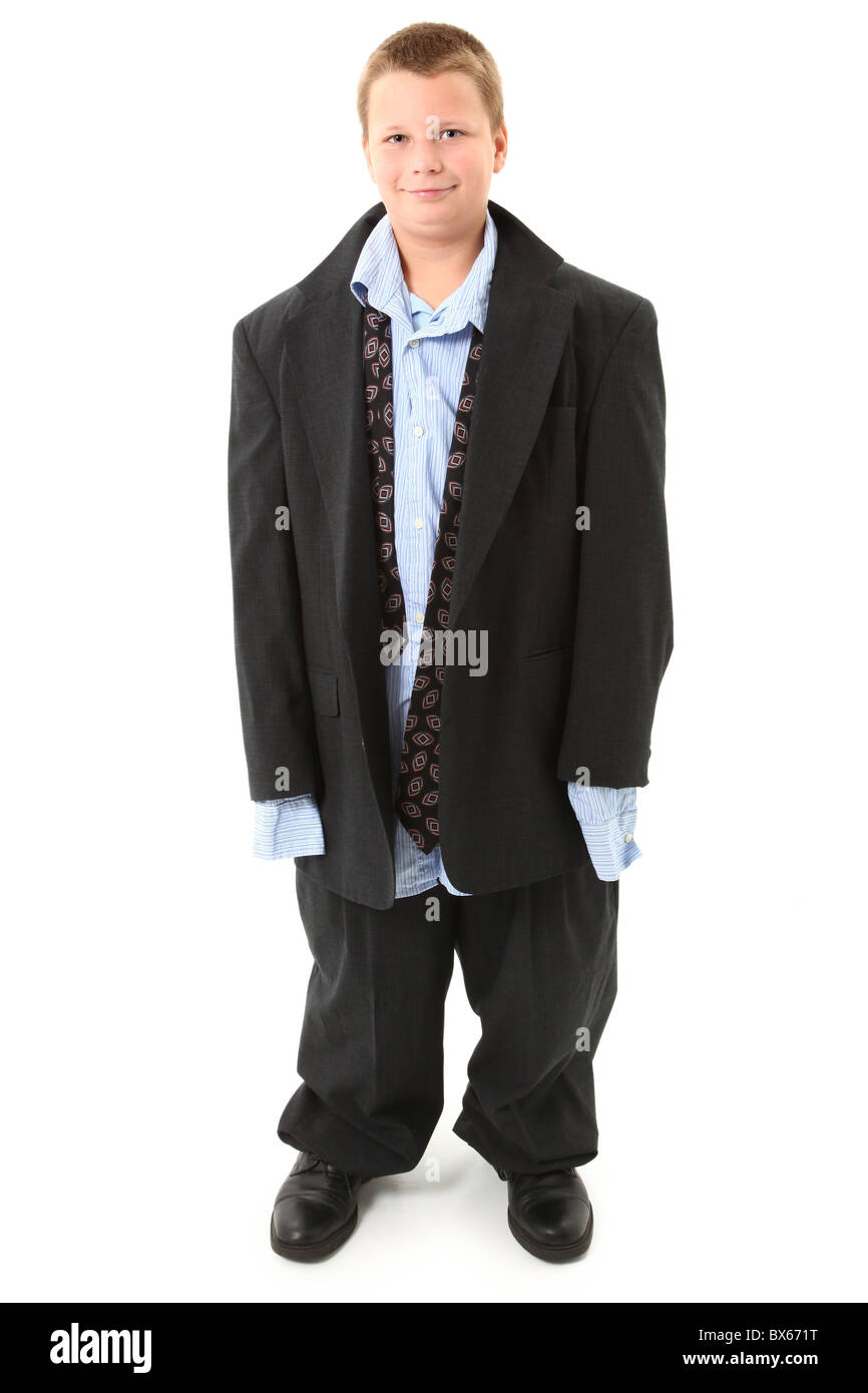 Beau garçon américain de 10 ans dans plus de moyennes sur costume blanc  Photo Stock - Alamy