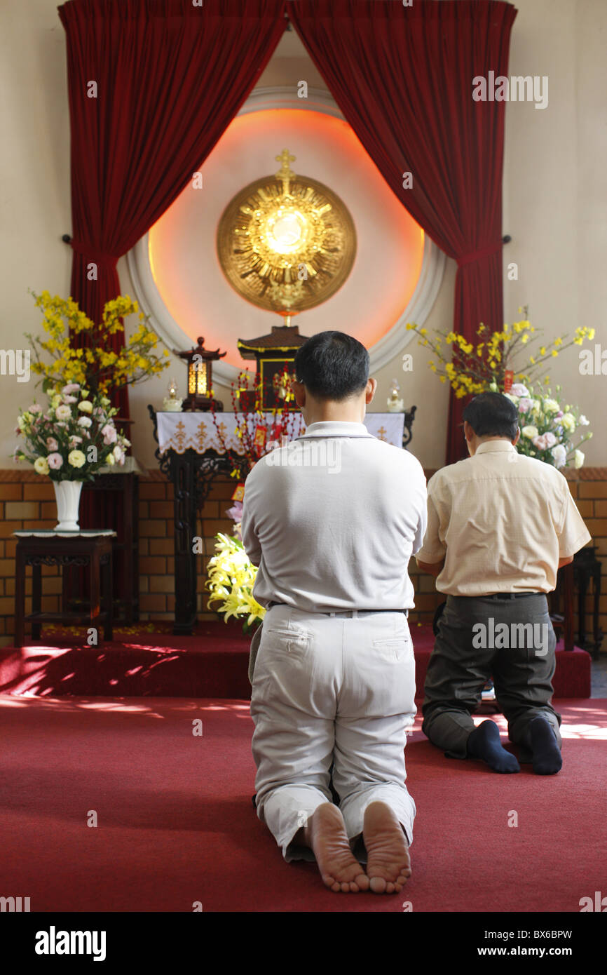 Saint Sacrement l'adoration, Ho Chi Minh City, Vietnam, Indochine, Asie du Sud-Est, l'Asie Banque D'Images