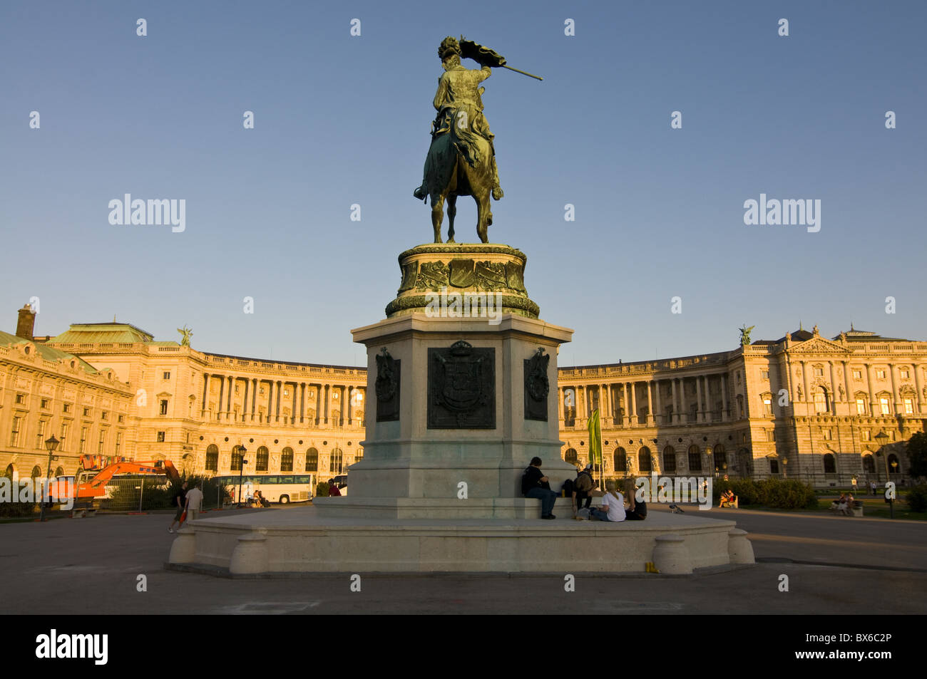 La Hofburg sur la Heldenplatz, Vienne, Autriche, Europe Banque D'Images