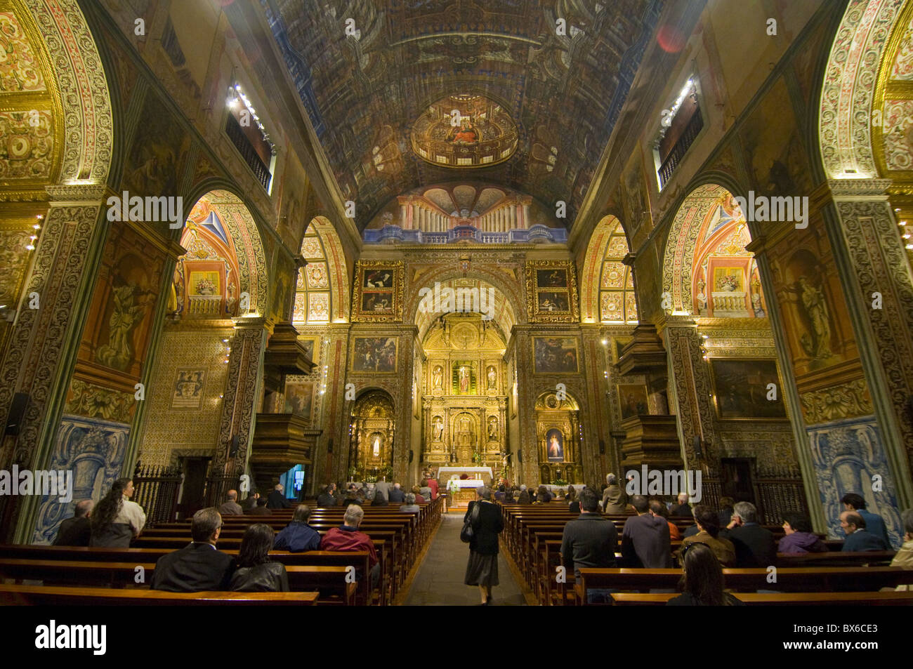 À l'intérieur de l'Igreja do Colegio, Funchal, Madeira, Portugal, Europe Banque D'Images