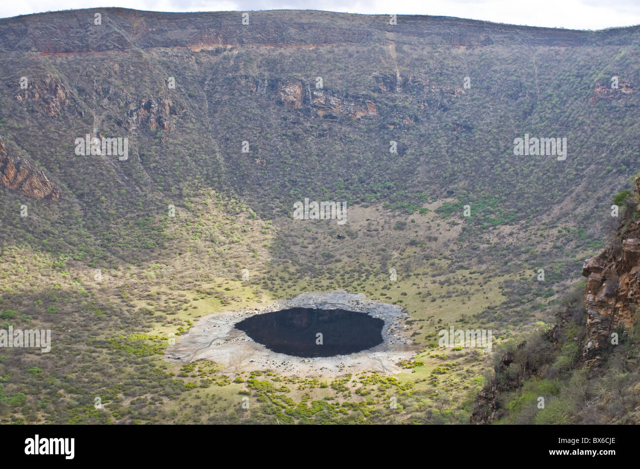 El Sod Crater Lake, au sud de l'Éthiopie, l'Afrique Banque D'Images