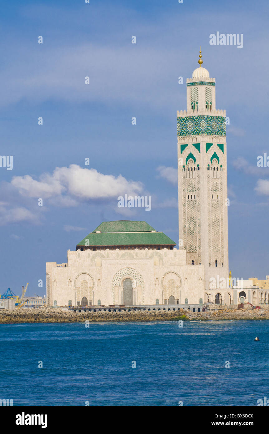 La Mosquée Hassan II, la plus grande mosquée au Maroc, Casablanca, Maroc, Afrique du Nord, Afrique Banque D'Images