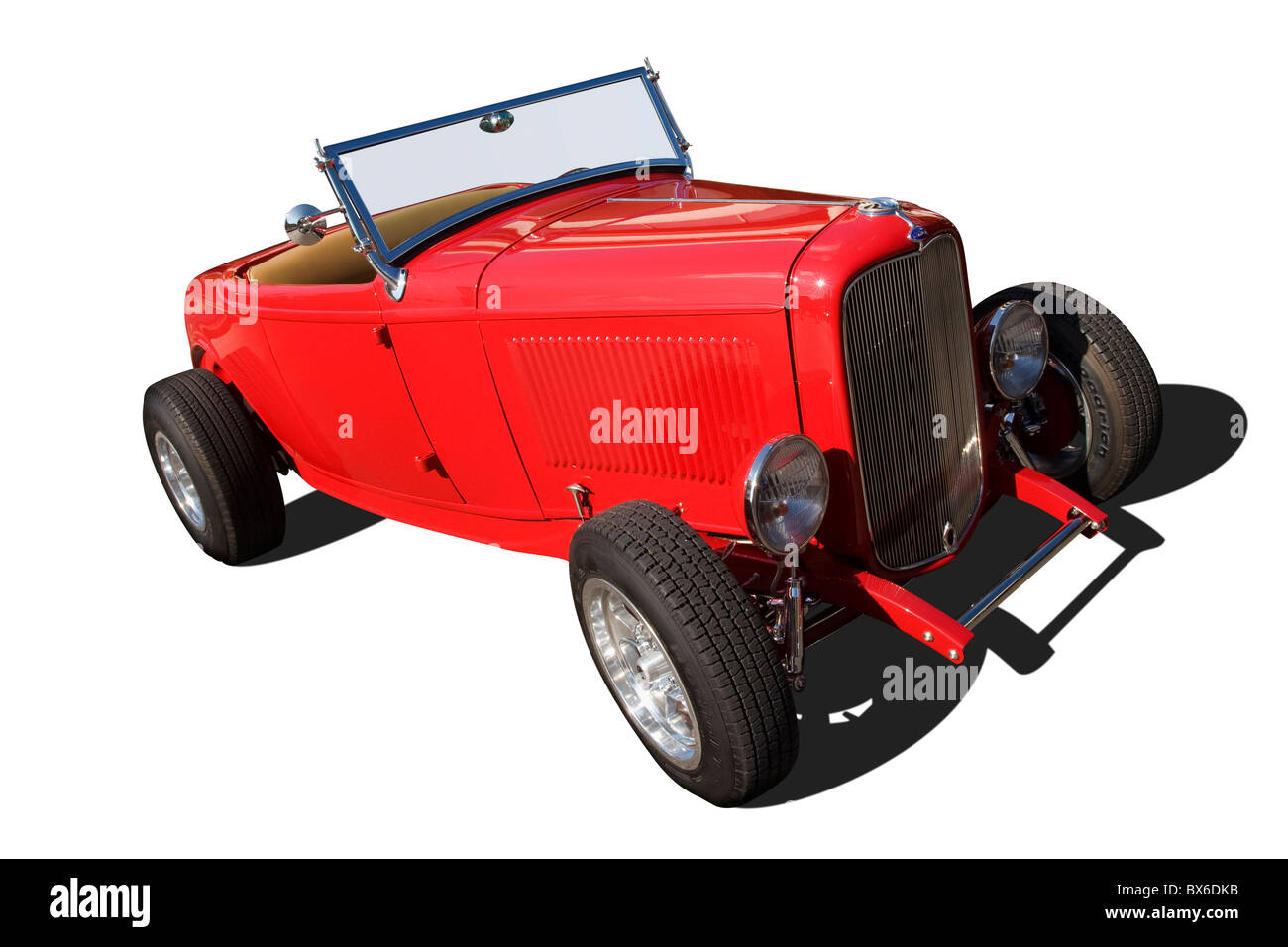 Auto- Red Ford Hot Rod. Springfield, Ohio, USA. Banque D'Images