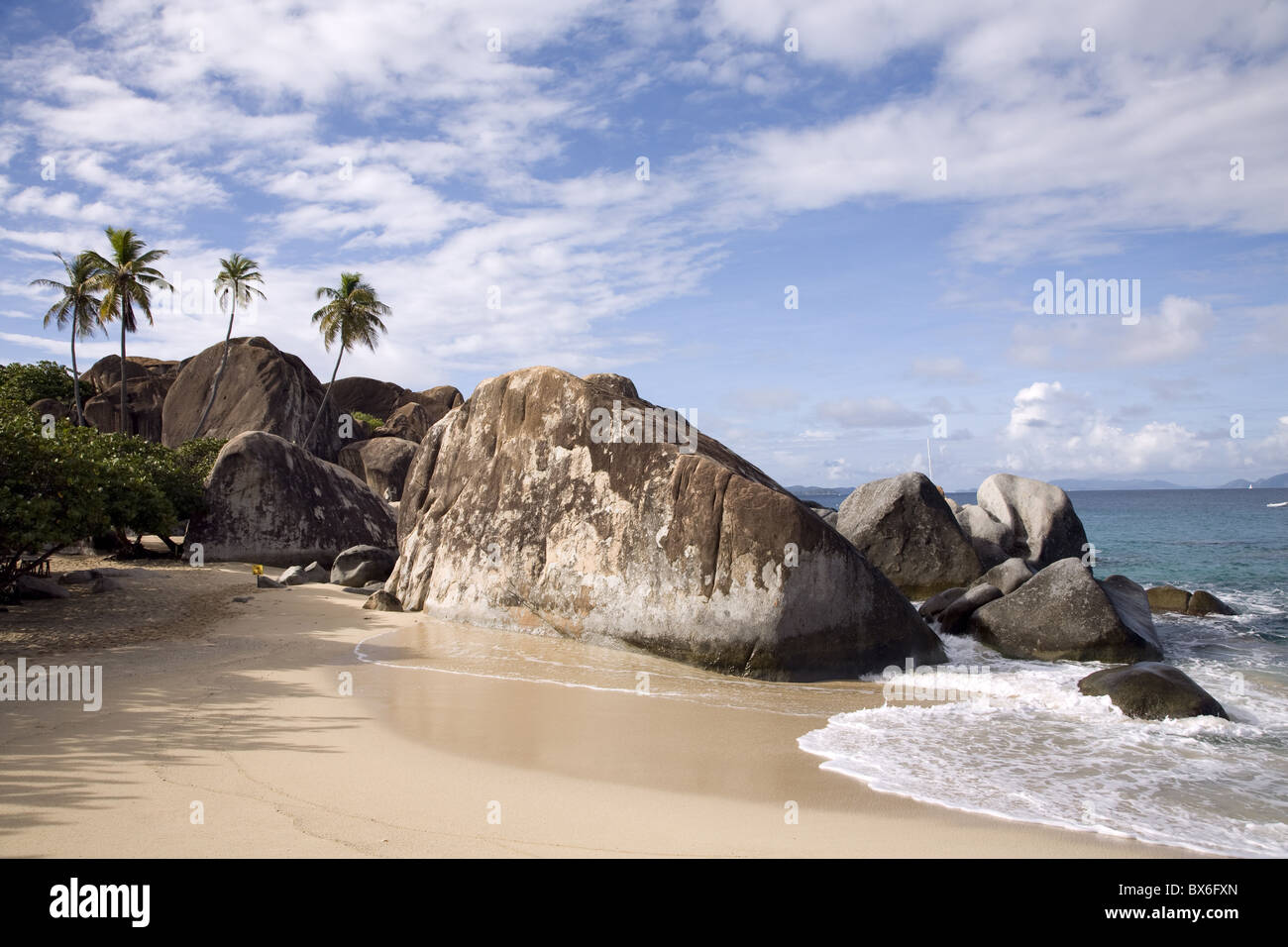 Les bains, grande les rochers de granit, Virgin Gorda, îles Vierges britanniques, Antilles, Caraïbes, Amérique Centrale Banque D'Images