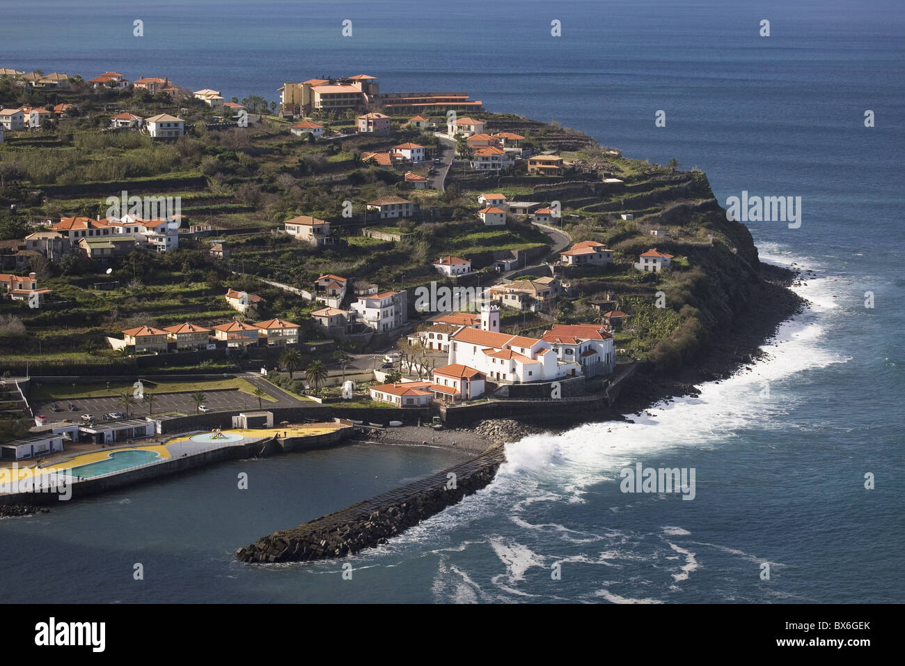 Le village de Seixal sur une péninsule sur la côte nord de l'île de Madère, au Portugal, de l'Atlantique, de l'Europe Banque D'Images