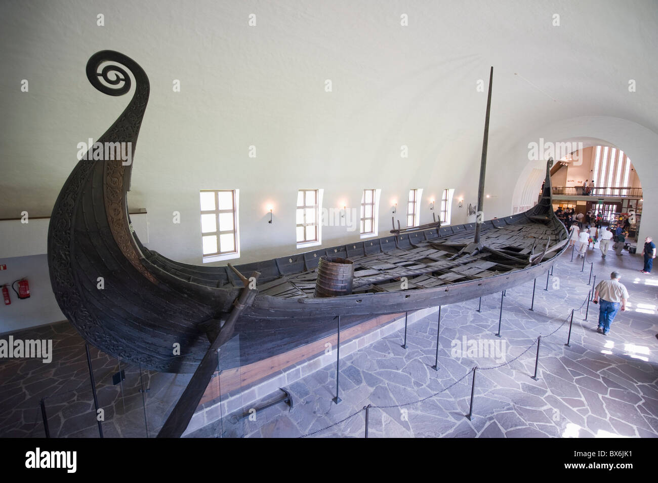 Bateau viking Oseberg excavée de Oslofjord, Vikingskipshuset (Viking Ship Museum), Oslo, Norway, Scandinavia, Europe Banque D'Images