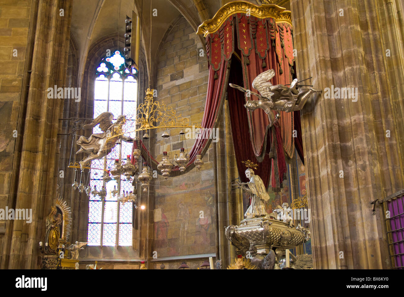 Belle cathédrale à prag, République tchèque Banque D'Images