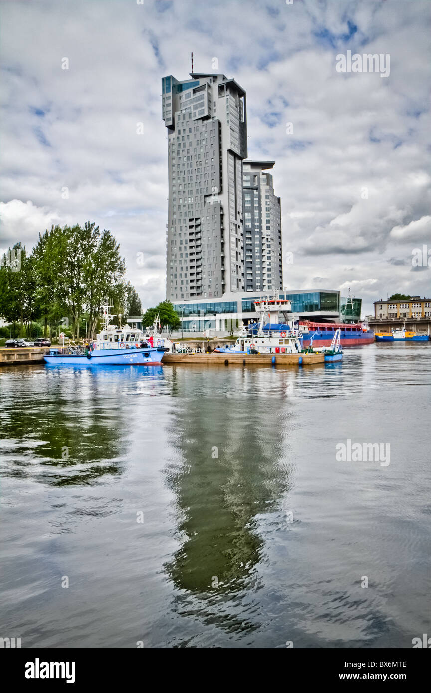 Port de la ville de Gdynia, Pologne Banque D'Images