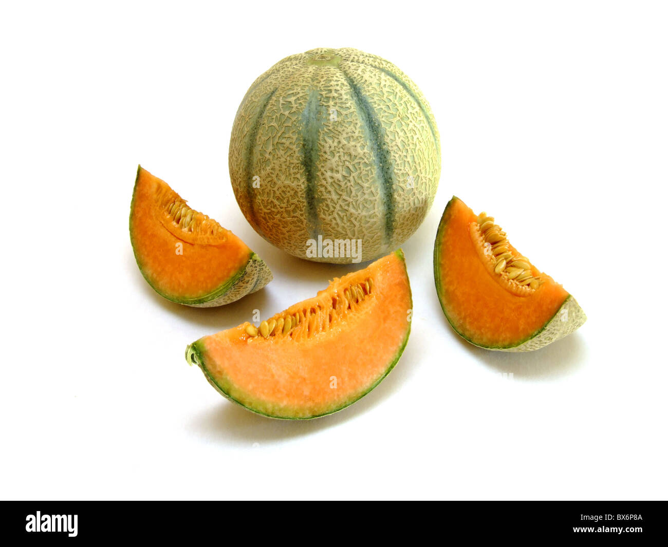 / Cantaloup melon (Cucumis melo cantalupensis) Banque D'Images