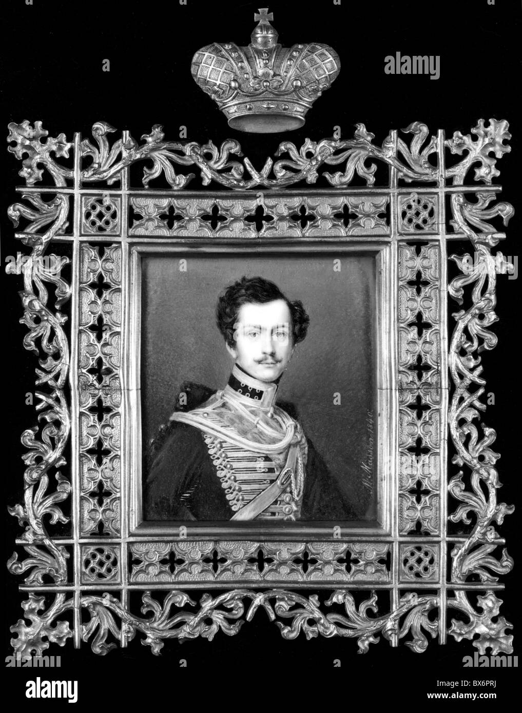 Leuchtenberg Maximilien, Eugen, 2.10.1817 - 1.11.1852, général russe, portrait en uniforme, peinture par Michel Masson, 1840, l'artiste n'a pas d'auteur pour être effacé Banque D'Images