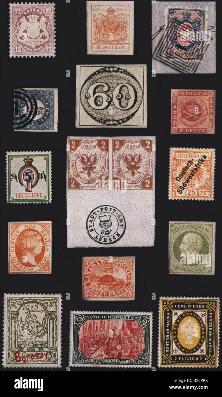 Courrier / courrier, timbres-poste, différents timbres du catalogue de timbres Senf, impression couleur, 1941, droits supplémentaires-Clearences-non disponible Banque D'Images