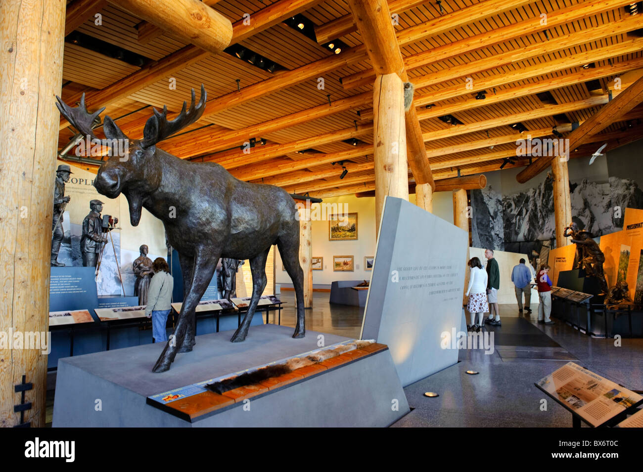 Nouveau Centre des visiteurs, le Parc National de Grand Teton, Wyoming, USA Banque D'Images