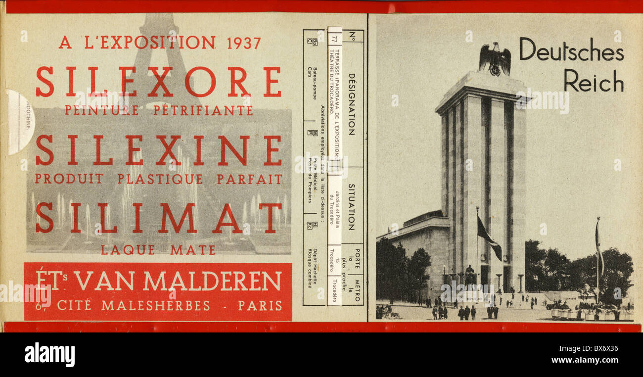 Expositions, exposition universelle, Paris, 25.5.1937 - 25.11.1937, droits-supplémentaires-Clearences-non disponible Banque D'Images