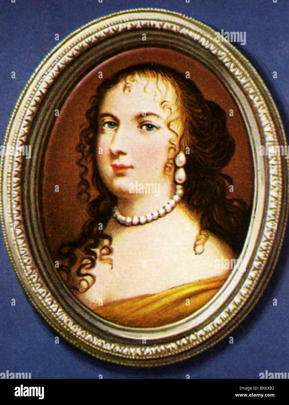 Maria Theresa, 10.9.1638 - 30.7.1683, Reine Consort de France 16.6.1660 - 30.7.1683, portrait, imprimé après miniature, XVIIe siècle, carte à cigarettes, Allemagne, 1933, , Banque D'Images