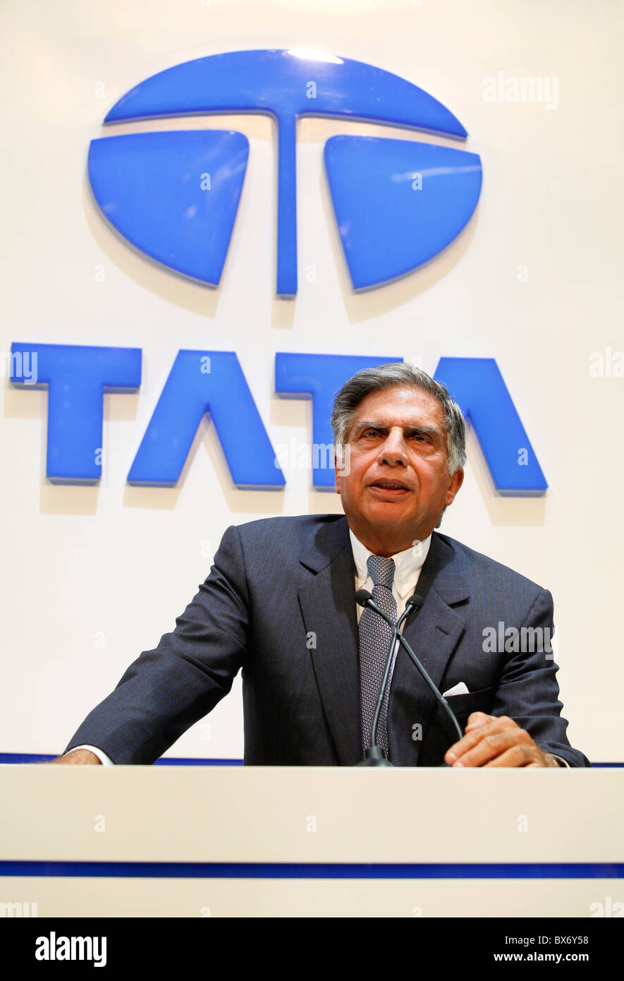 Ratan N. Tata au cours de la 79e International Motor Show de Genève, mardi 3 mars 2009. (CTK Photo/Rene Fluger) Banque D'Images