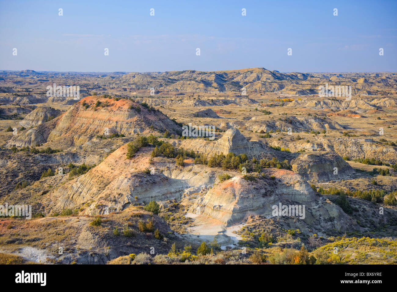 Peint Canyon, Parc National Theodore Roosevelt (Unité Sud), Dakota du Nord, USA Banque D'Images