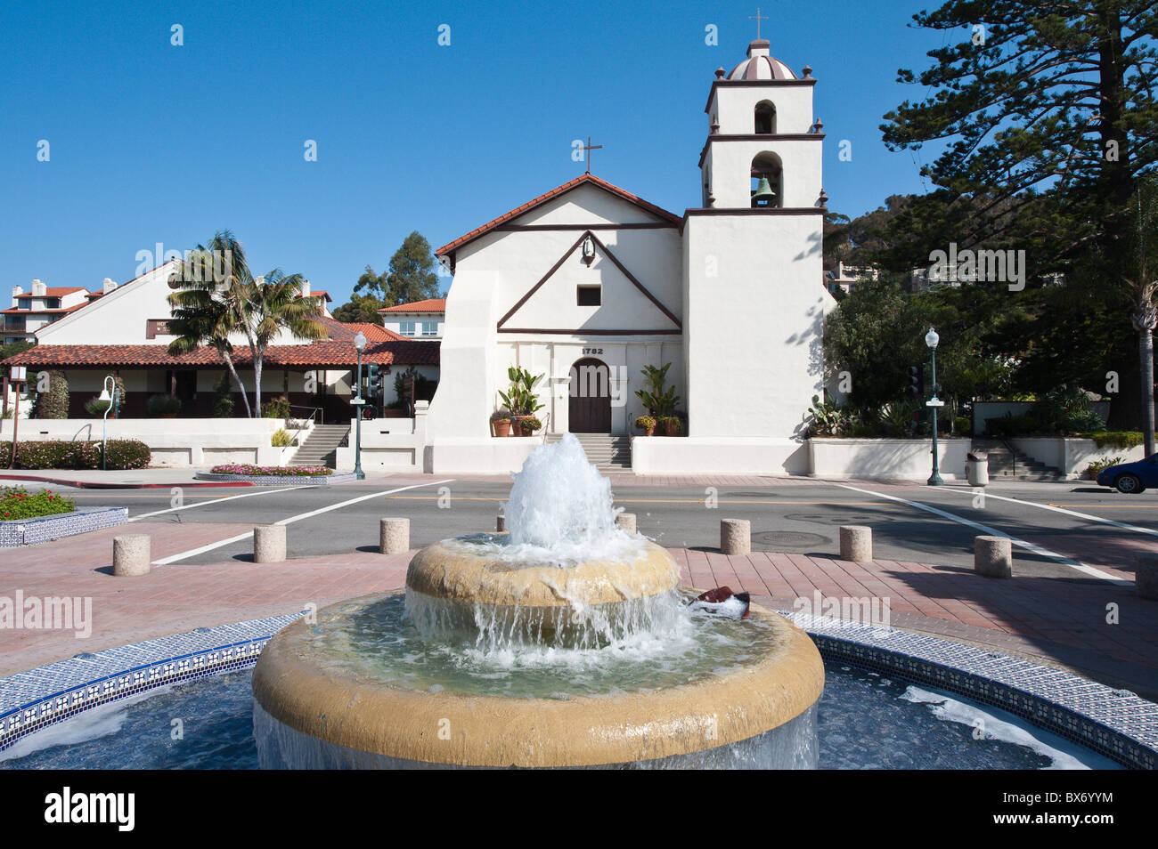 La vieille Mission San Buenaventura, Ventura, Californie, États-Unis d'Amérique, Amérique du Nord Banque D'Images