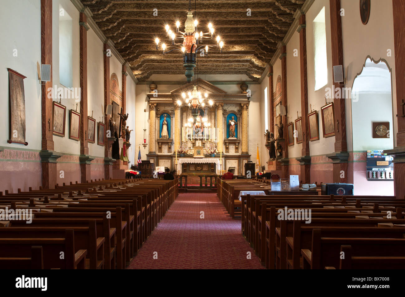 La vieille Mission San Buenaventura, Ventura, Californie, États-Unis d'Amérique, Amérique du Nord Banque D'Images
