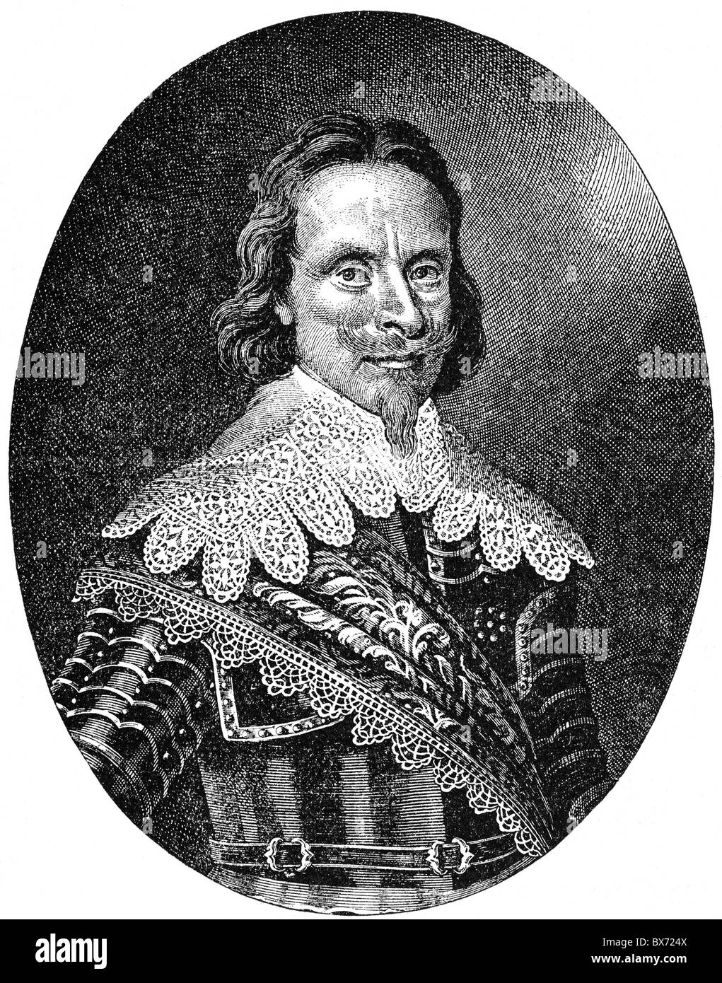 Gustaf Horn, Karlsson, 22.10.1592 - 10.5.1657, général suédois, portrait, gravure sur cuivre, 1634, , n'a pas d'auteur de l'artiste pour être effacé Banque D'Images