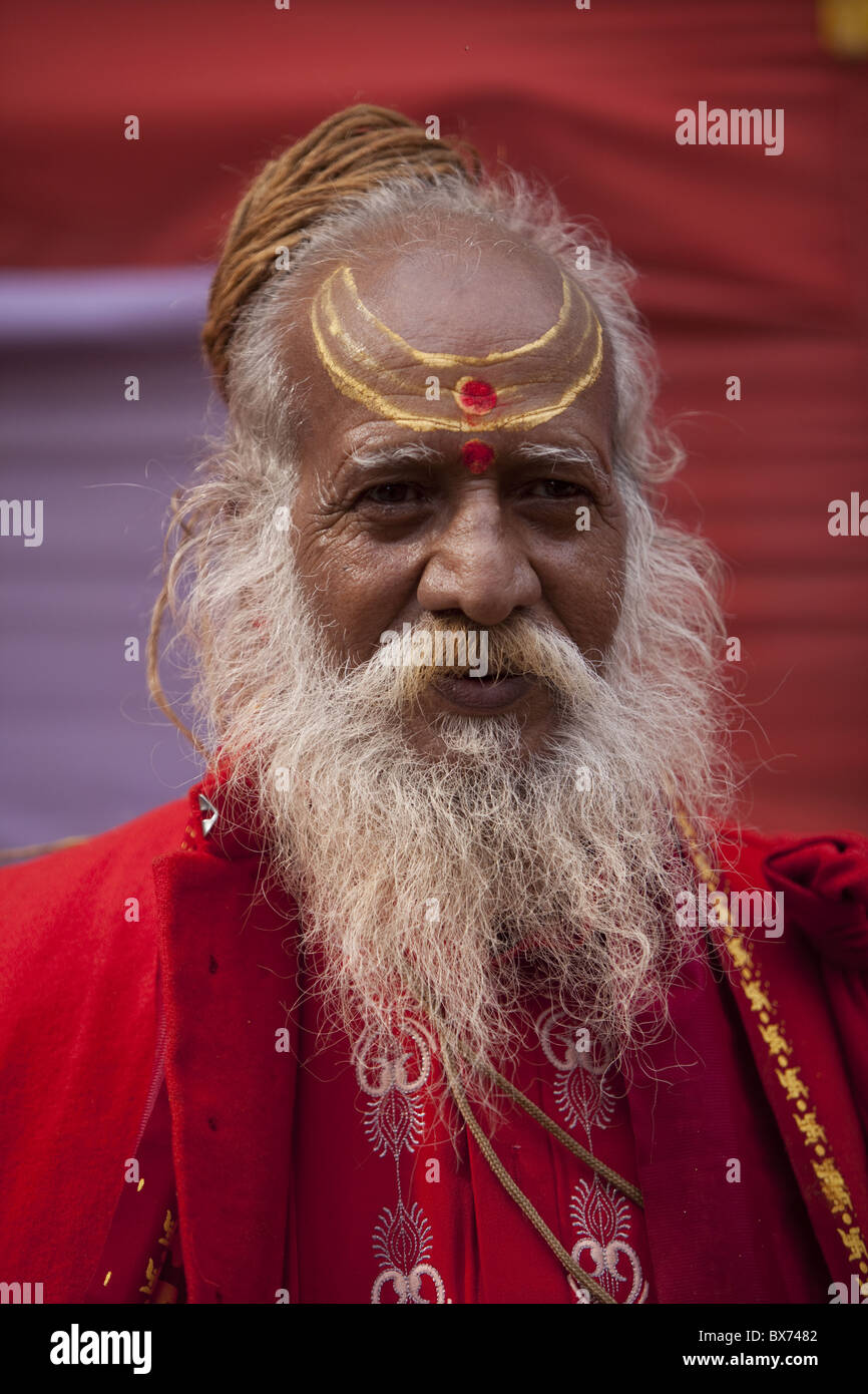 Au Sadhu Kumbh Mela en février 2010, Haridwar, Uttar Pradesh, Inde, Asie Banque D'Images