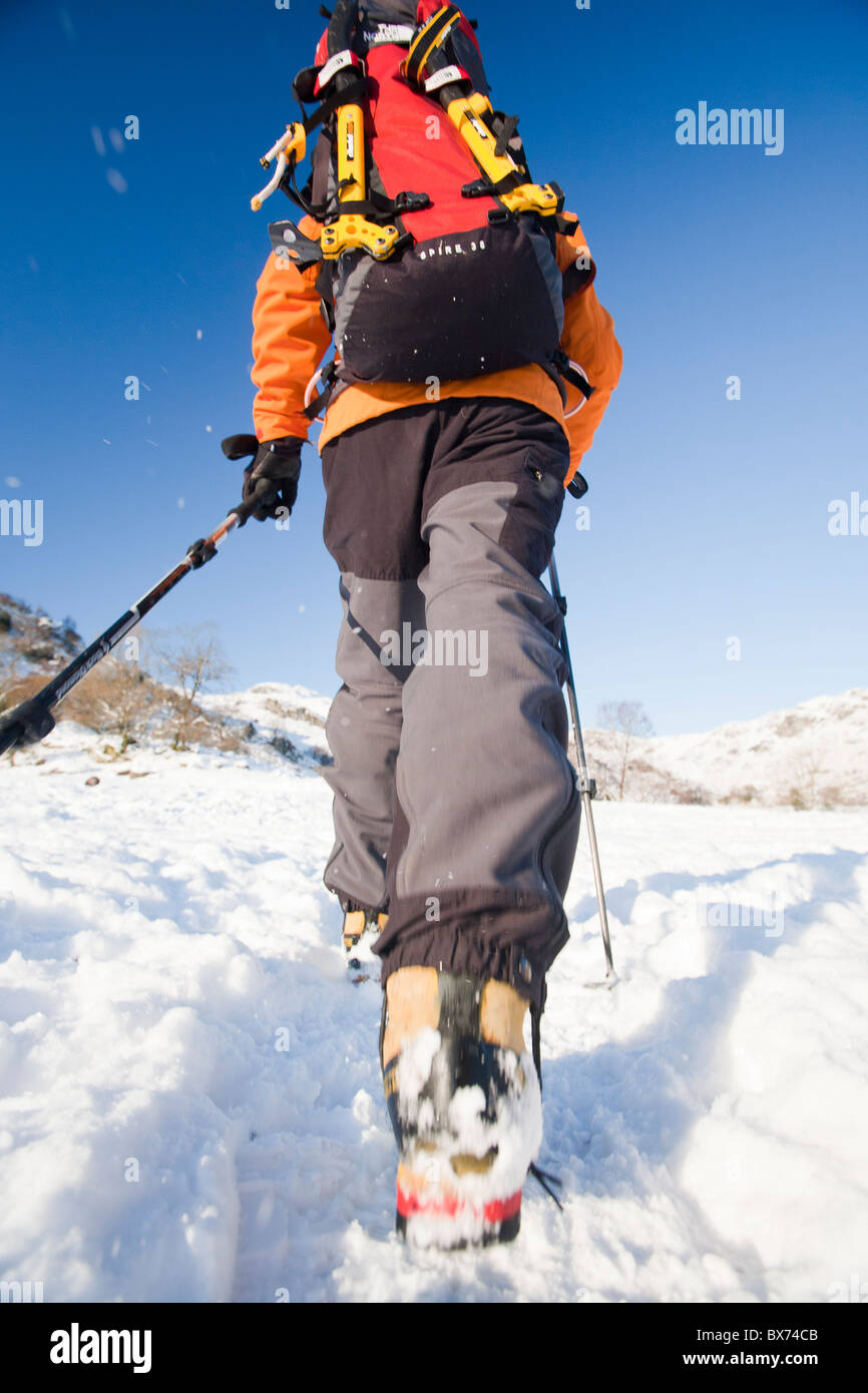 Balades dans l'alpiniste Easedale, Grasmere, Lake District, UK. Banque D'Images