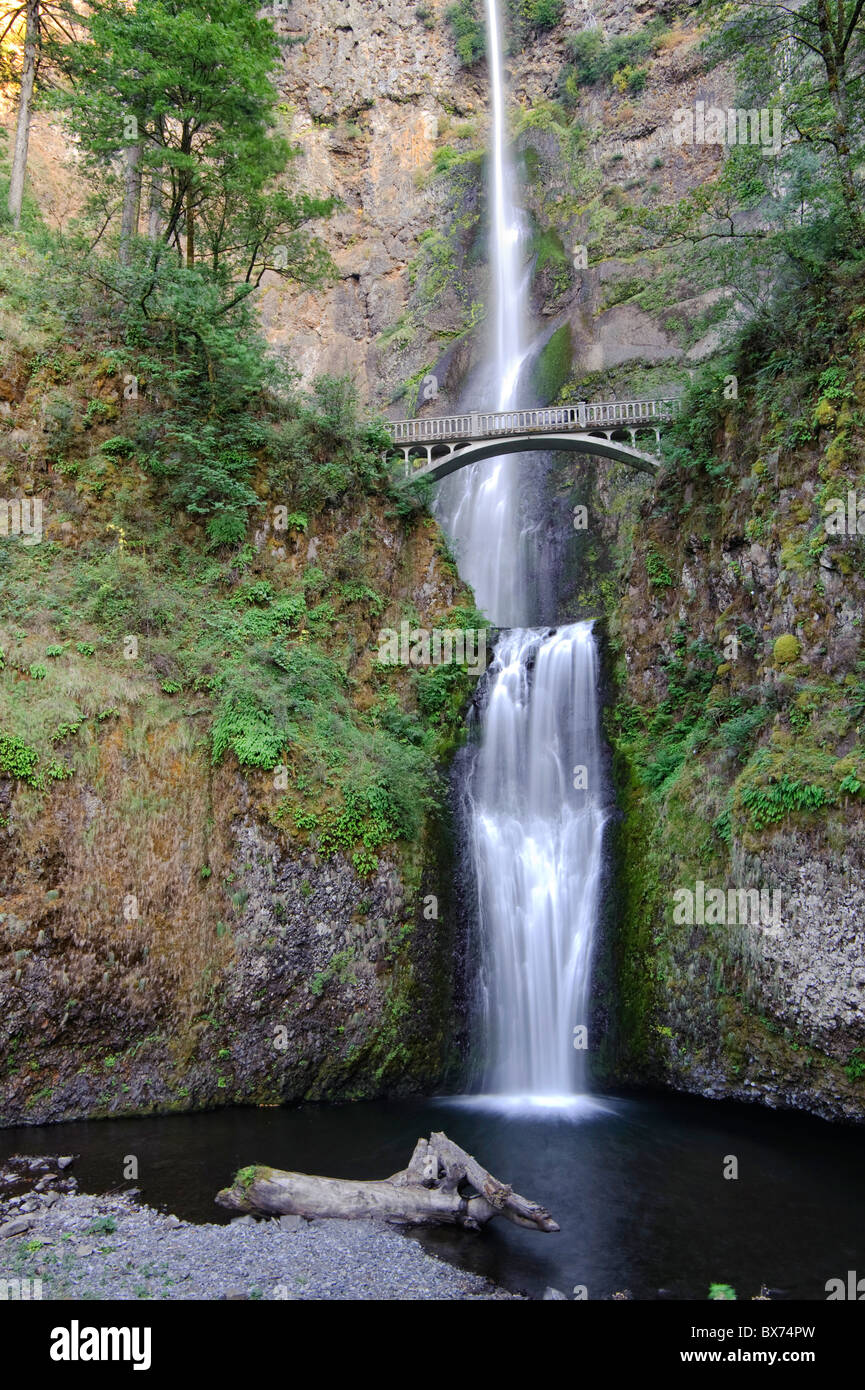 USA, New York, Columbia River Gorge, chutes de Multnomah Banque D'Images