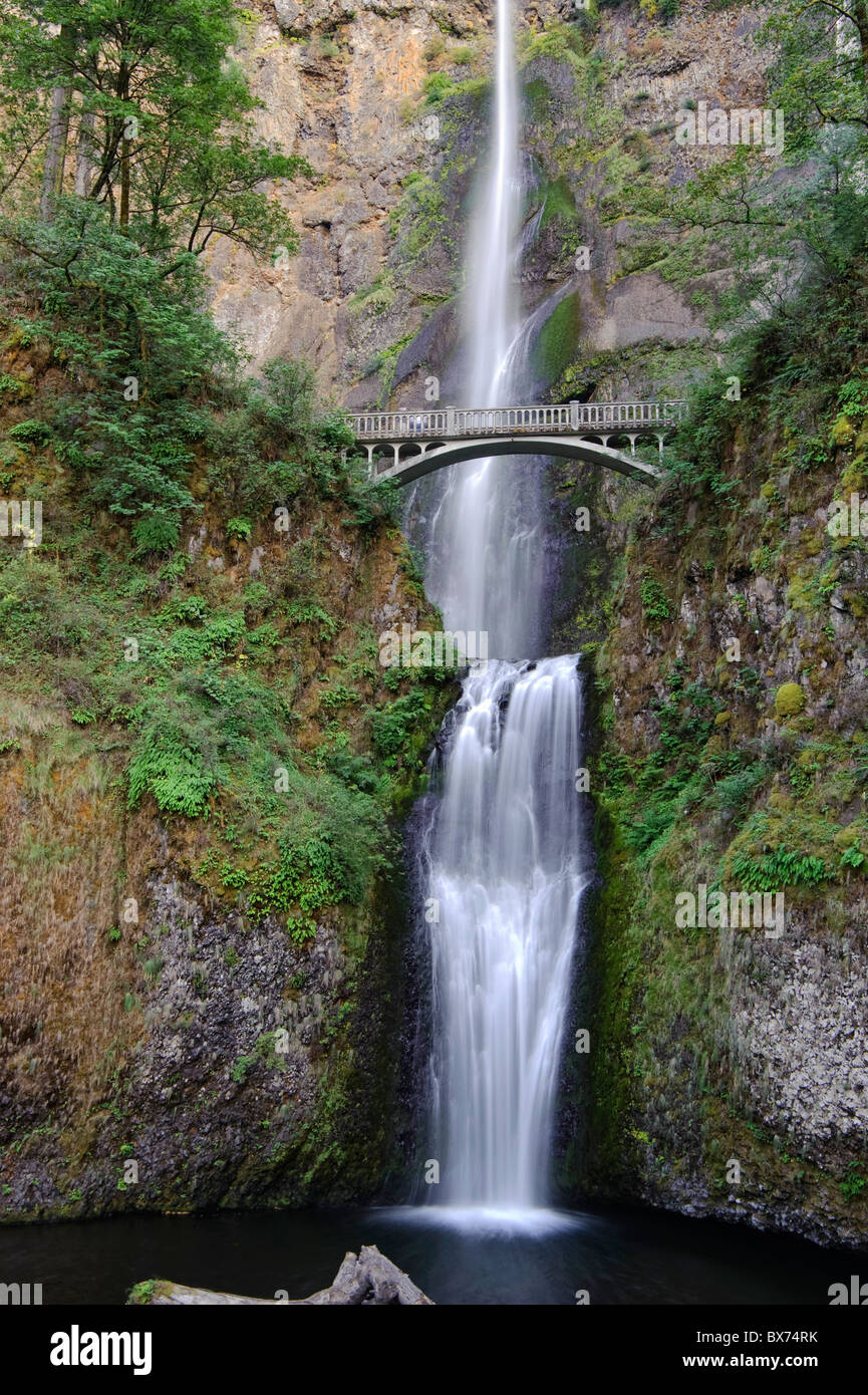 USA, New York, Columbia River Gorge, chutes de Multnomah Banque D'Images