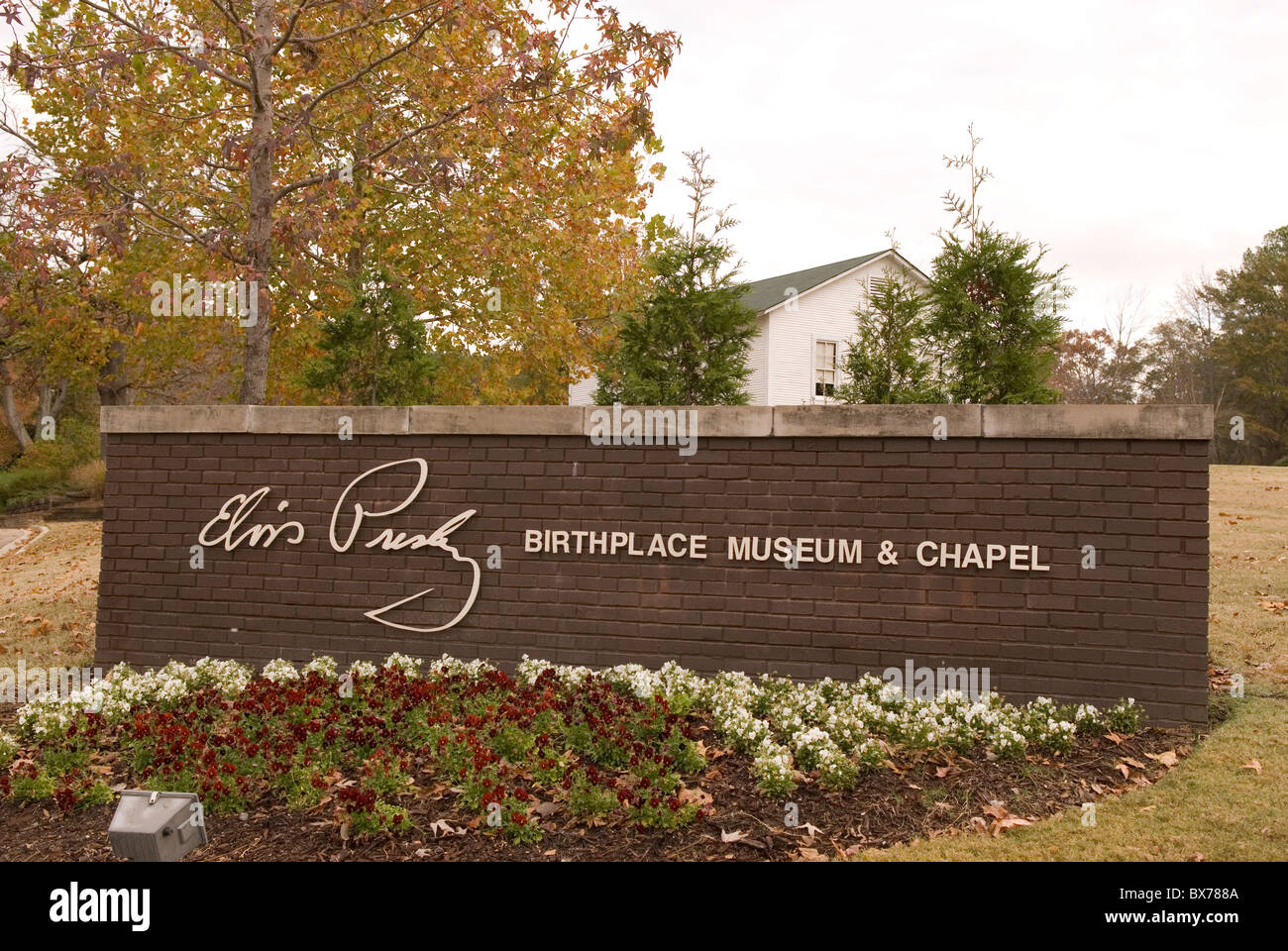 Musée et Maison Natale d'Elvis Presley Tupelo Mississippi USA Chapelle Banque D'Images