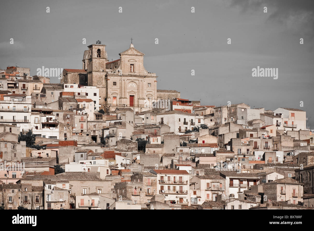 L'architecture historique de l'Agira, Sicile Banque D'Images