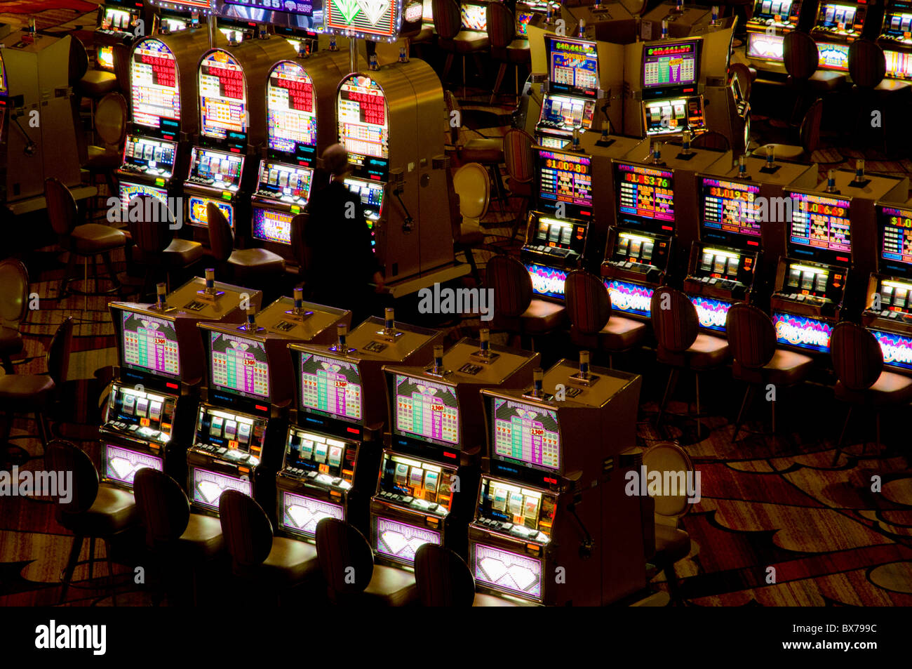 Les Machines à sous de casino, Las Vegas, Nevada, États-Unis d'Amérique, Amérique du Nord Banque D'Images