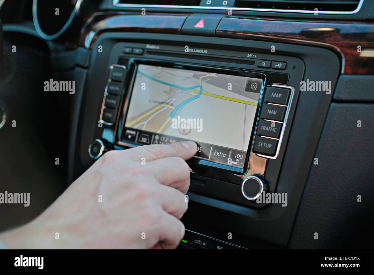 Le GPS intégré Système de navigation, Skoda Columbus Photo Stock - Alamy