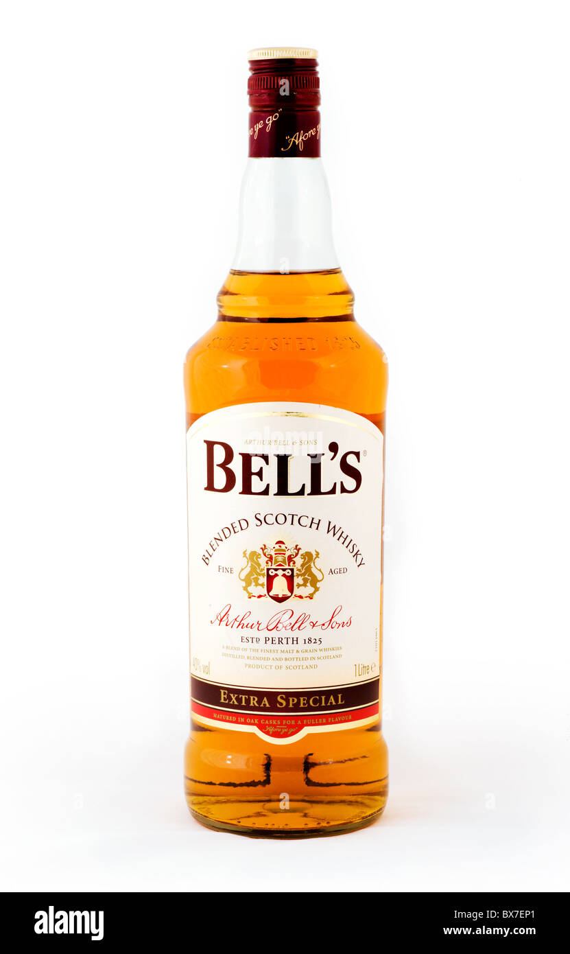 Bouteille de whisky écossais de Bell Banque D'Images