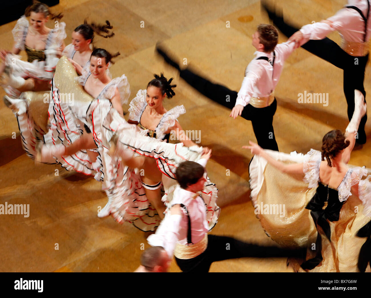 Balle d'opéra, ballet, danse, danseurs, entree, cancan Banque D'Images