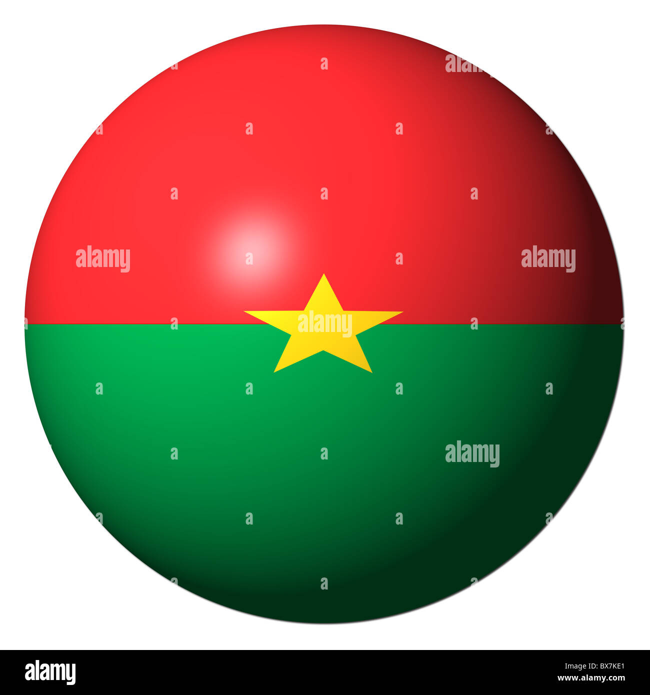 Burkina Faso Domaine du pavillon isolé sur blanc illustration Banque D'Images